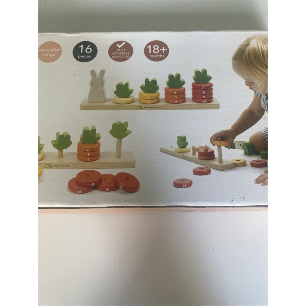 Carrot Count Stacker Wooden Ring Set - STEM Learning Math Number Learning - Picture 12 of 16